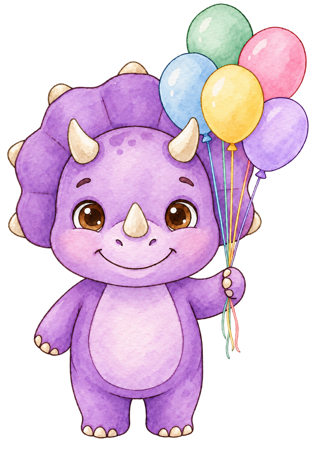 GoPlay Triceratops with five balloons