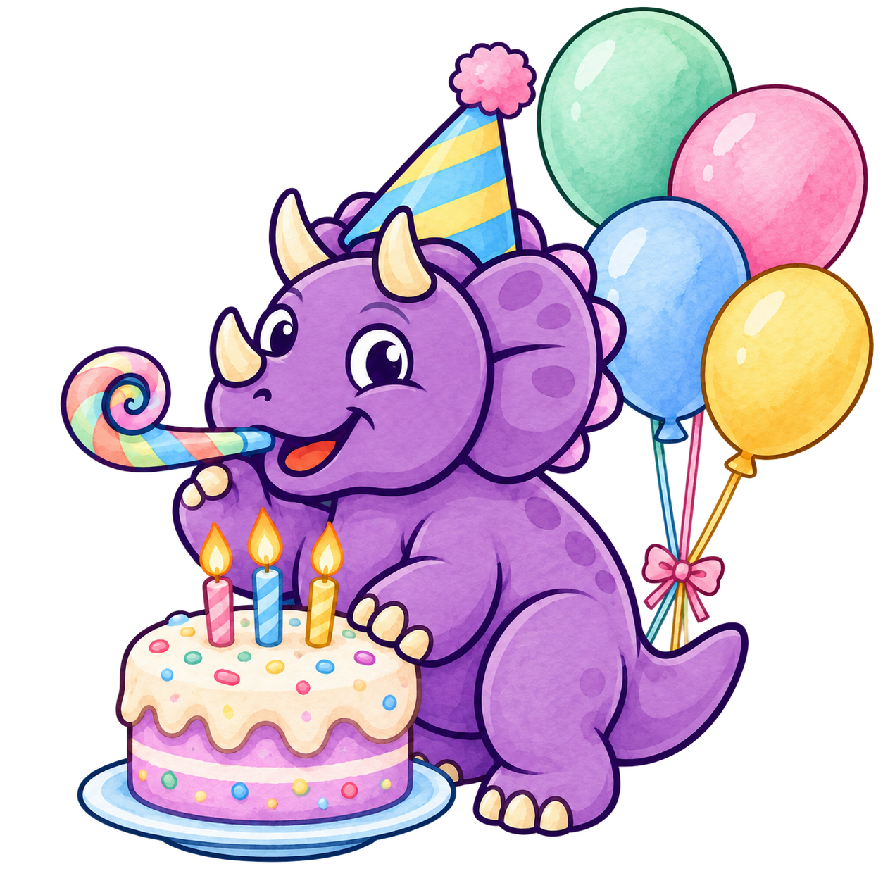GoPlay Indoor Park birthday party mascot in Raleigh with cake and balloons